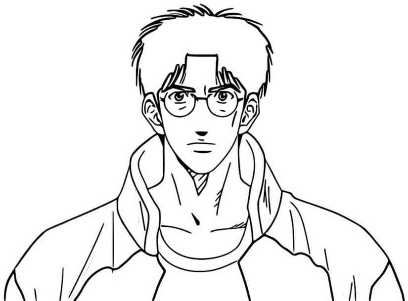 Kogure Kiminobu from Slam Dunk coloring page