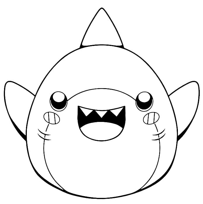 LankyBox Thicc Shark coloring page