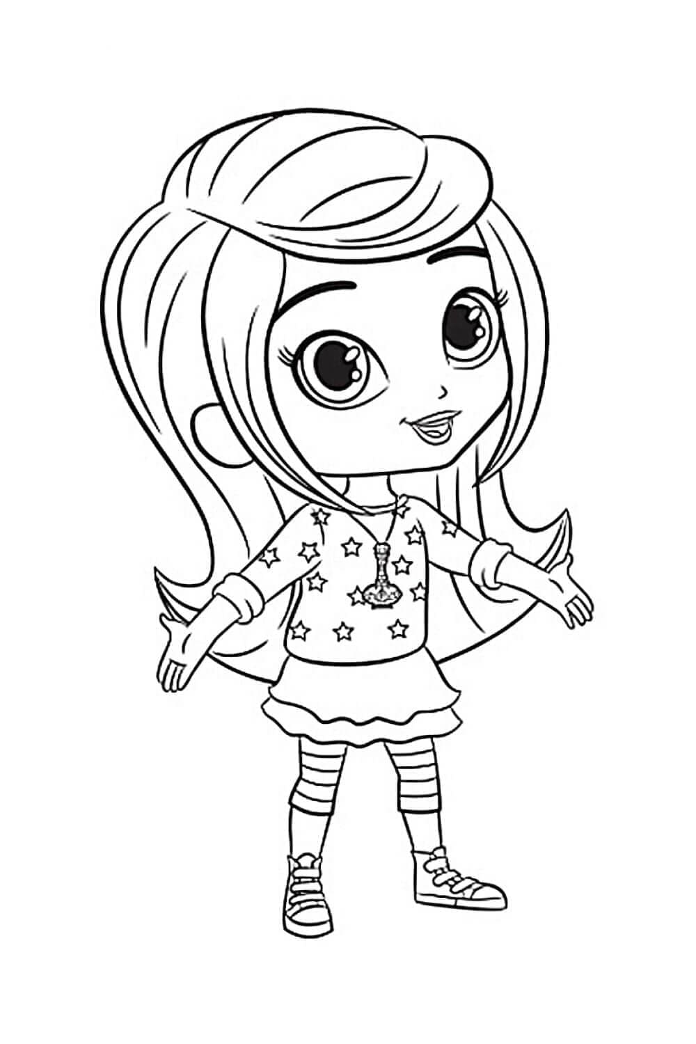 Leah in Shimmer and Shine coloring page - Download, Print or Color ...
