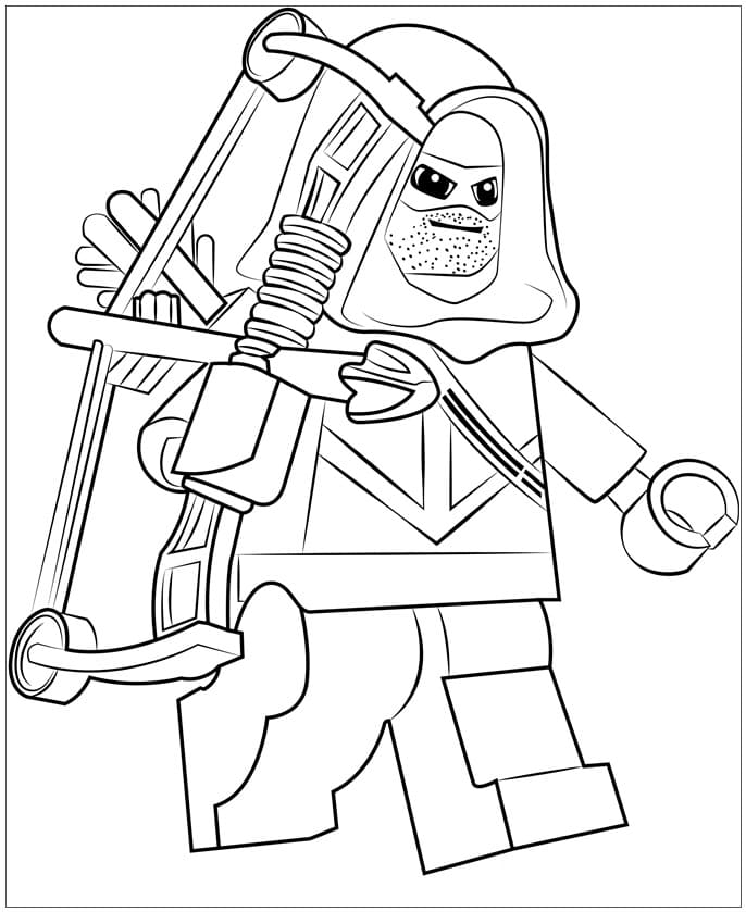 Lego Green Arrow coloring page