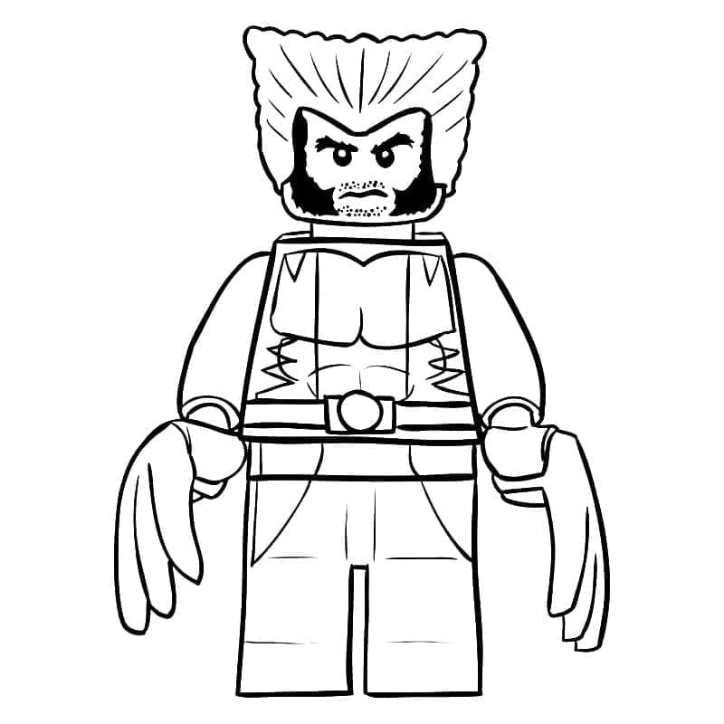 Lego Wolverine coloring page