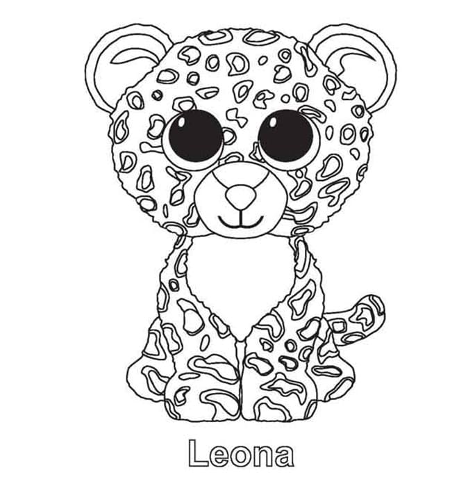 Leona Leopard Beanie Boo coloring page - Download, Print or Color ...