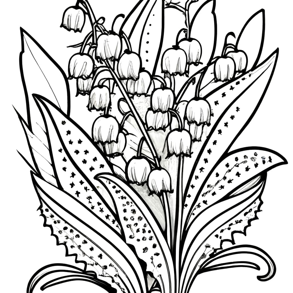 Lily of the Valley - Sheet 3 coloring page - Download, Print or Color ...