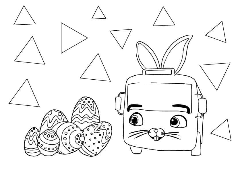 Little Baby Bum Easter coloring page