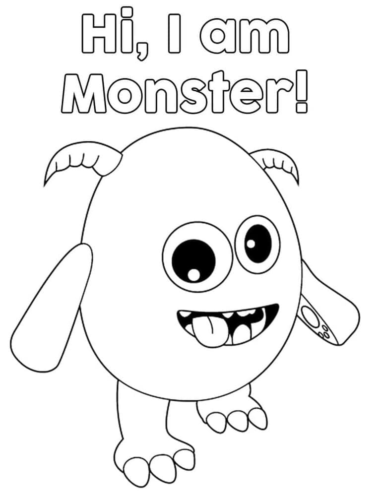 Little Baby Bum Monster coloring page