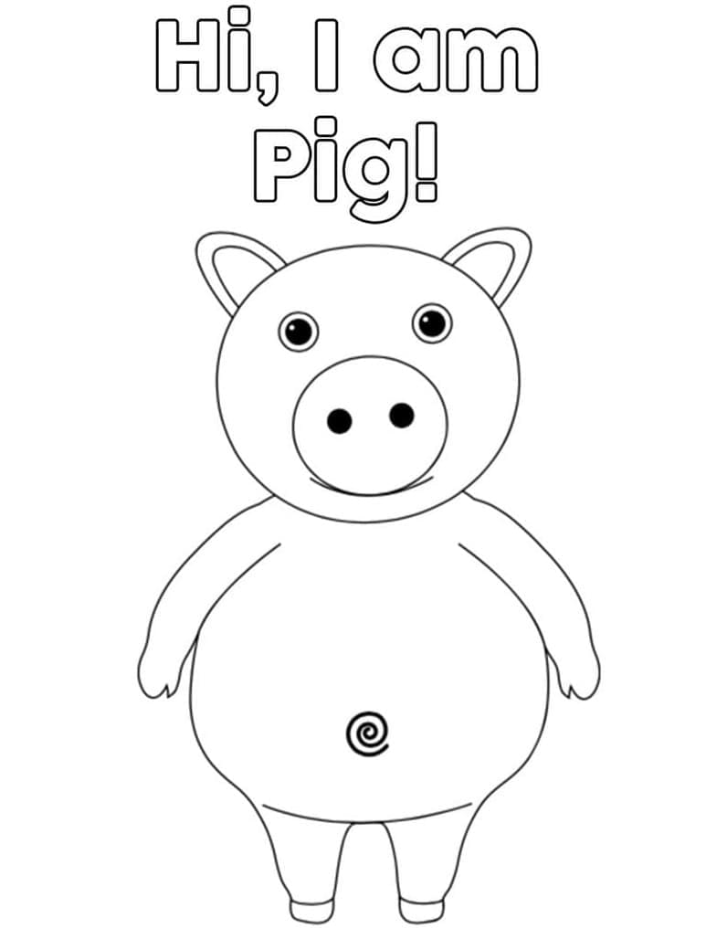 Little Baby Bum Pig coloring page