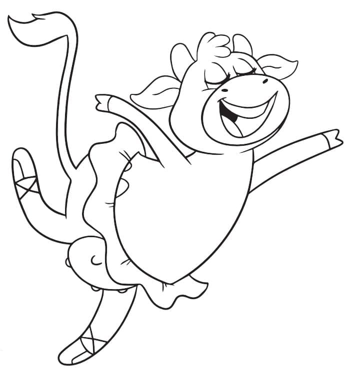 Lovely La Vaca Lola coloring page