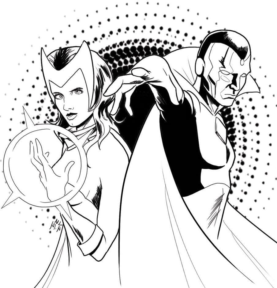 Marvel Scarlet Witch and Vision