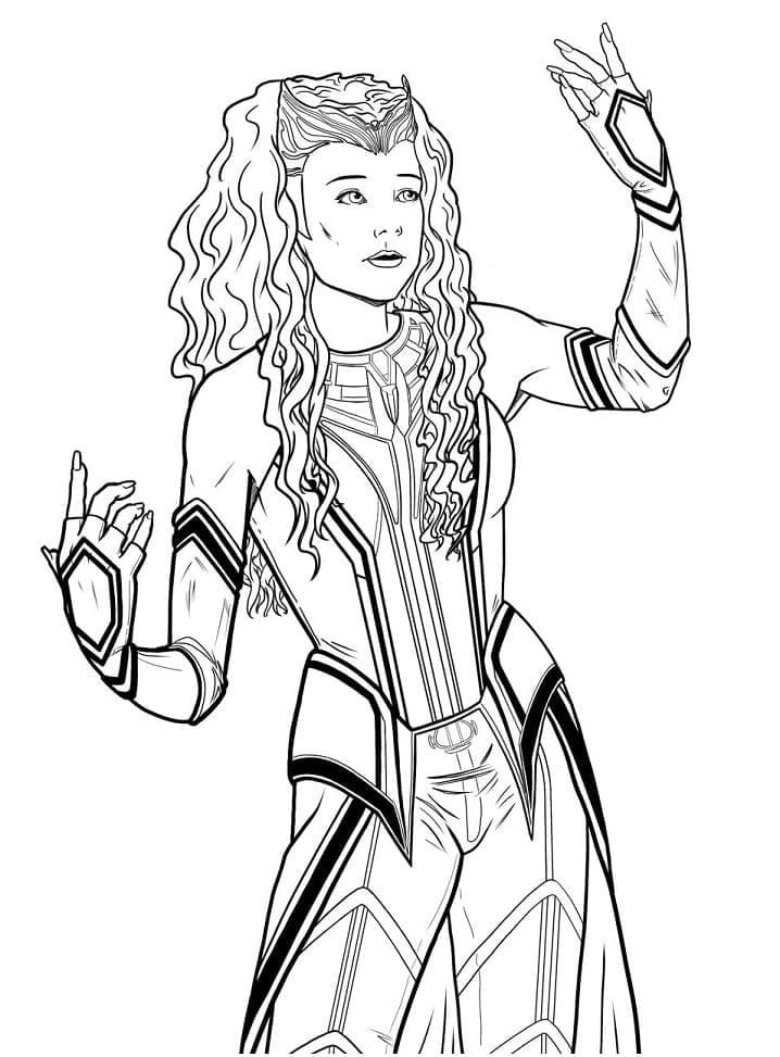 Marvel Scarlet Witch coloring page