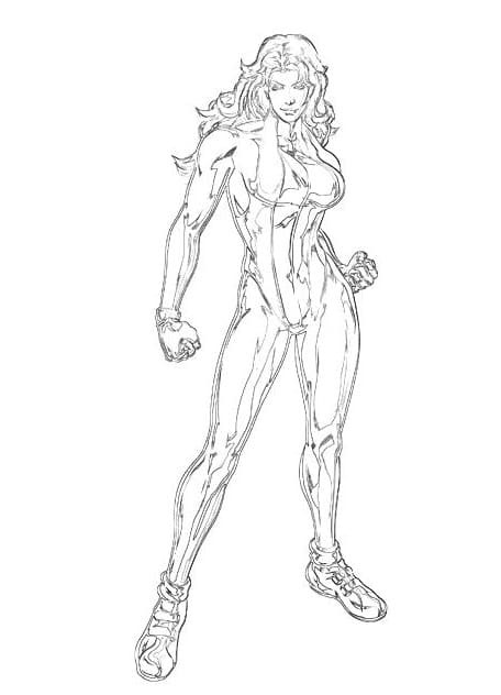 Marvel Superhero She Hulk coloring page