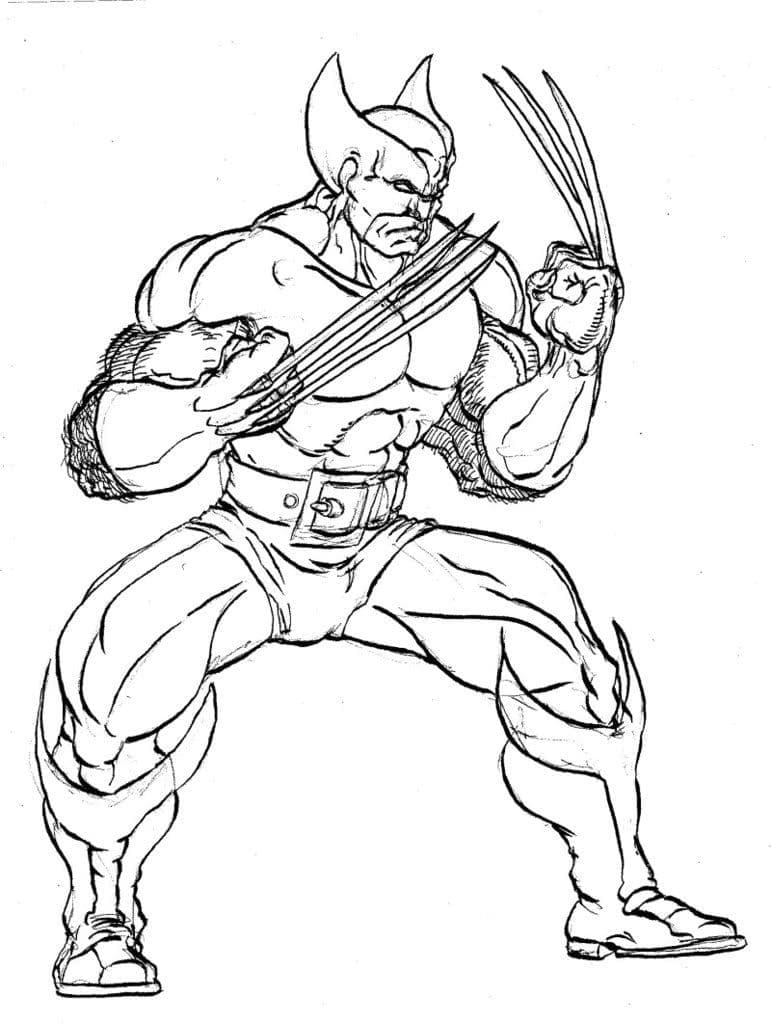 Marvel X-Men Wolverine coloring page