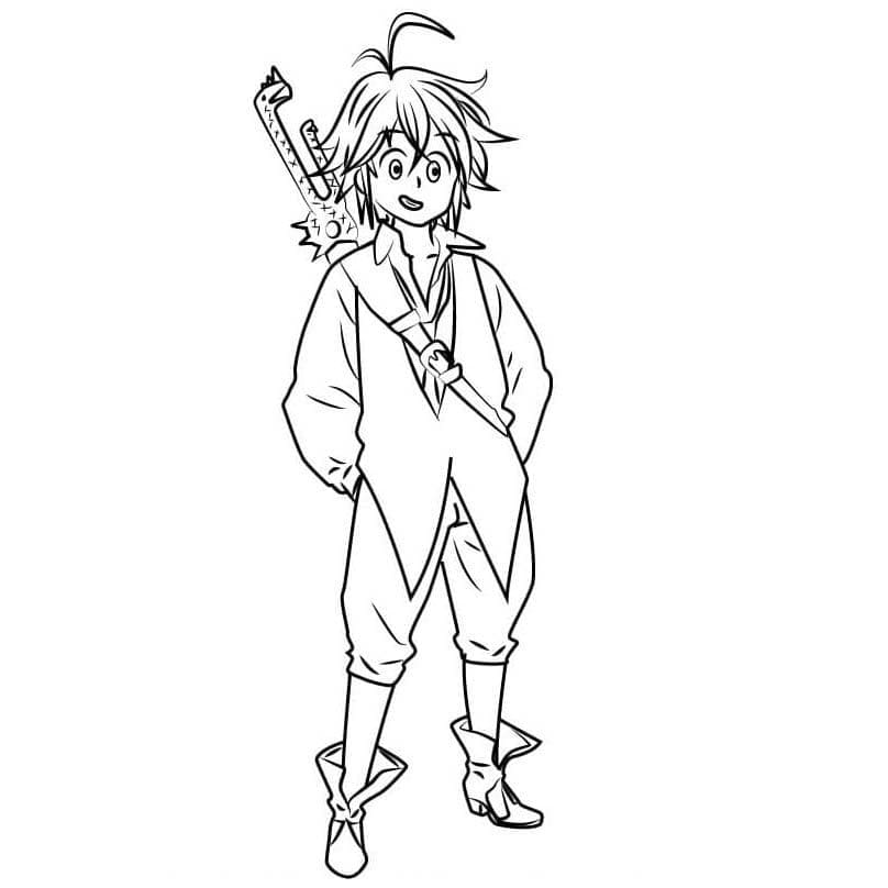 Meliodas coloring page