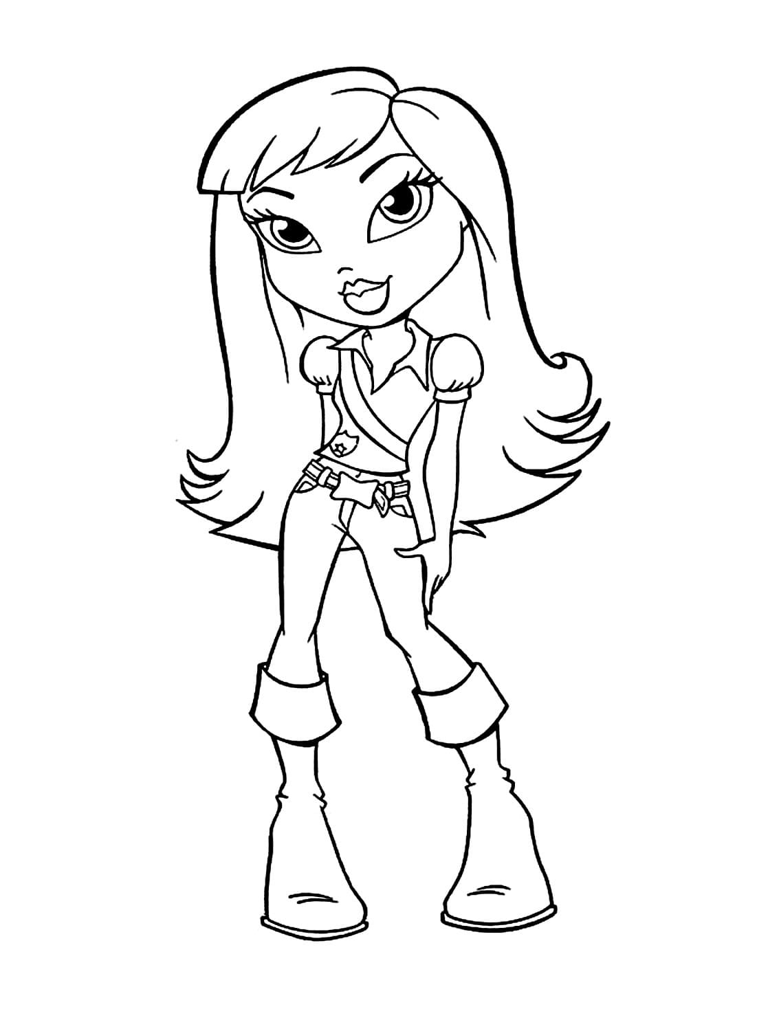 Meygan Bratz coloring page - Download, Print or Color Online for Free