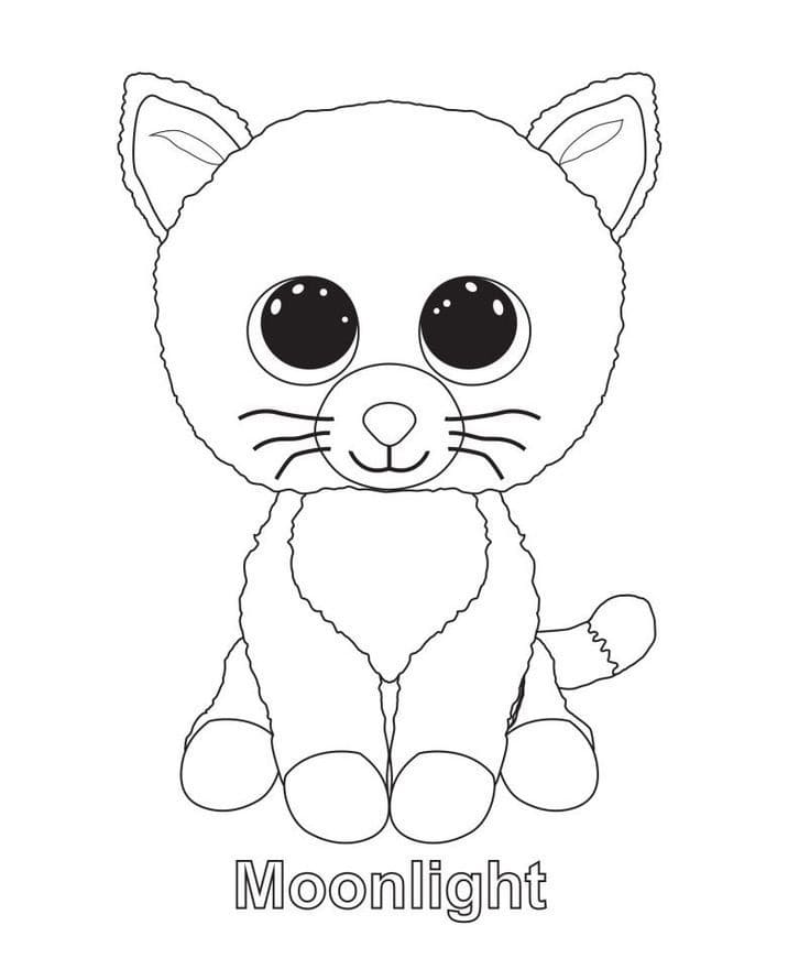 Moonlight Beanie Boo coloring page