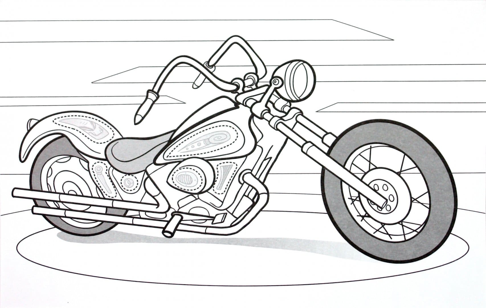 Motorbike Printable For Kids coloring page