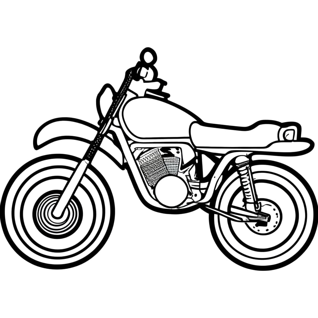 Motorbike to Print coloring page