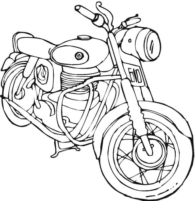 Motorcycle For Kids coloring page