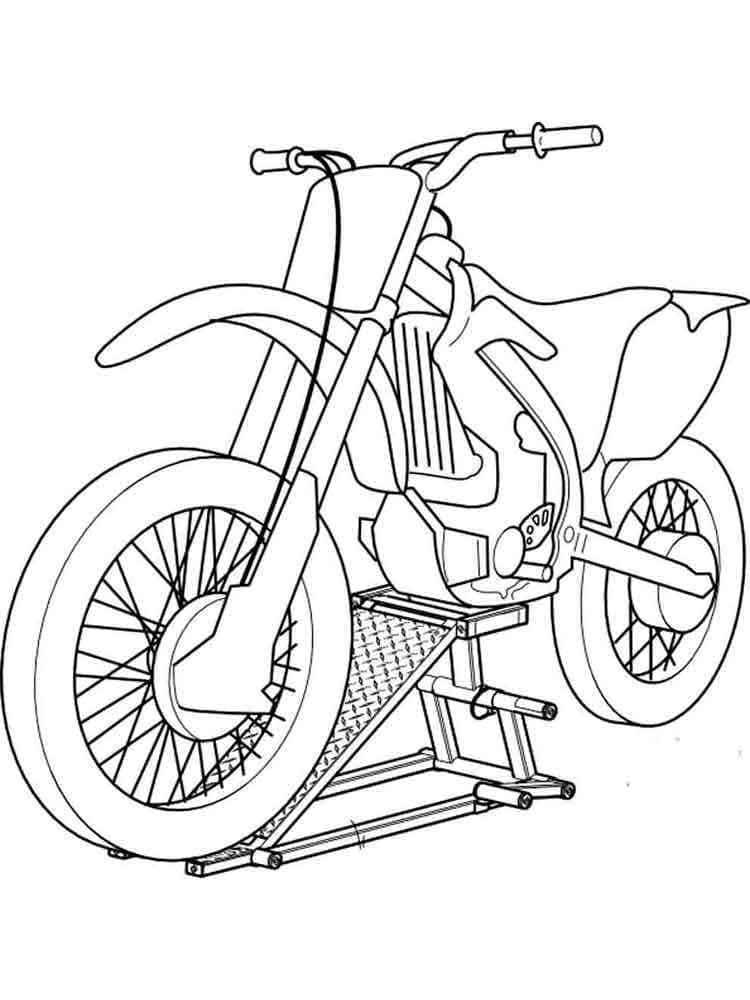 Motorcycle Free coloring page