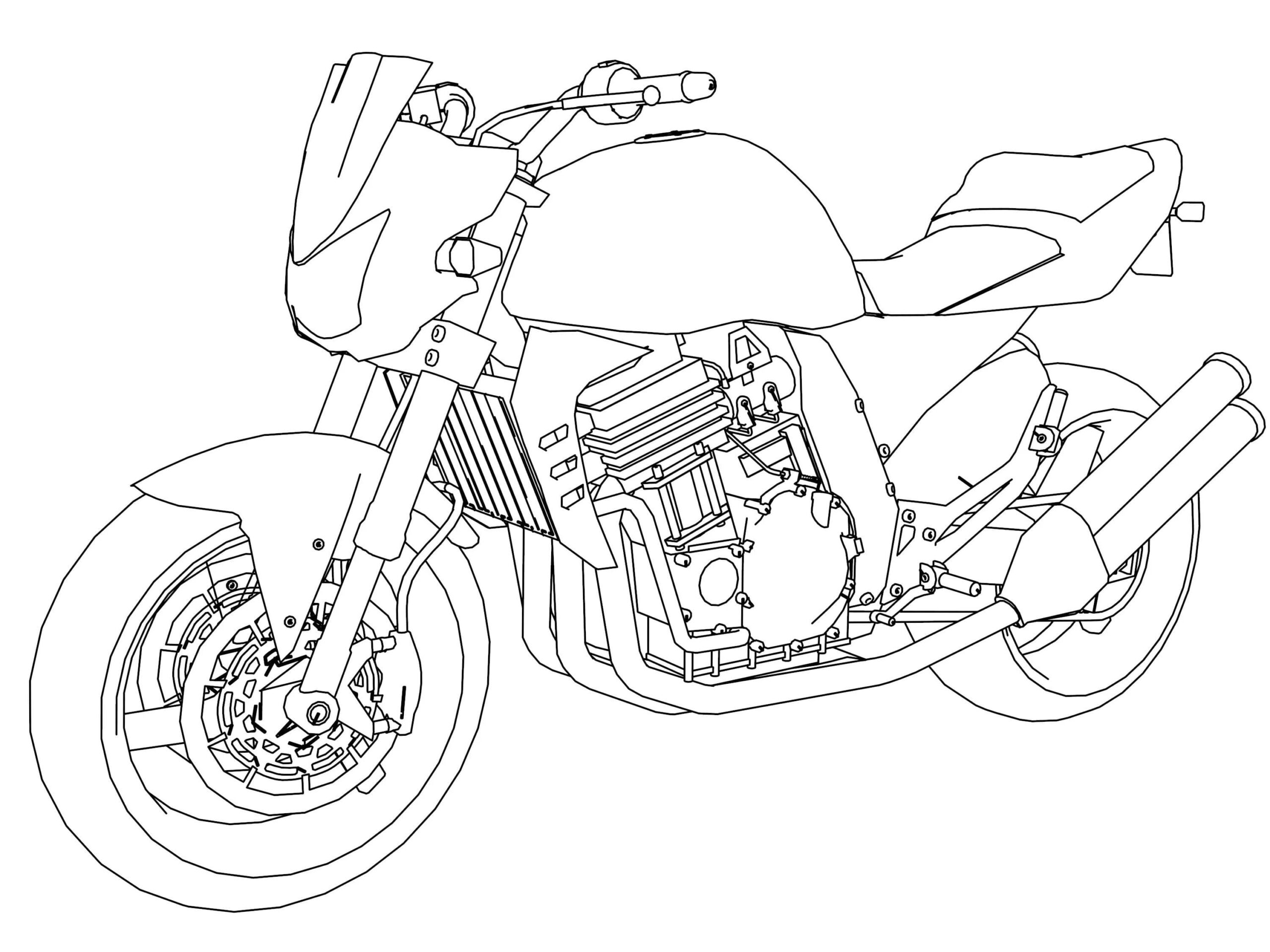 Motorcycle to Print coloring page