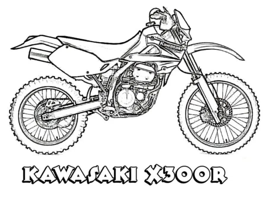 Motorcycle X300R coloring page