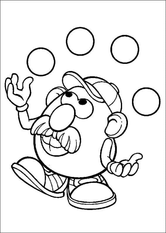 Mr. Potato Head Juggling coloring page