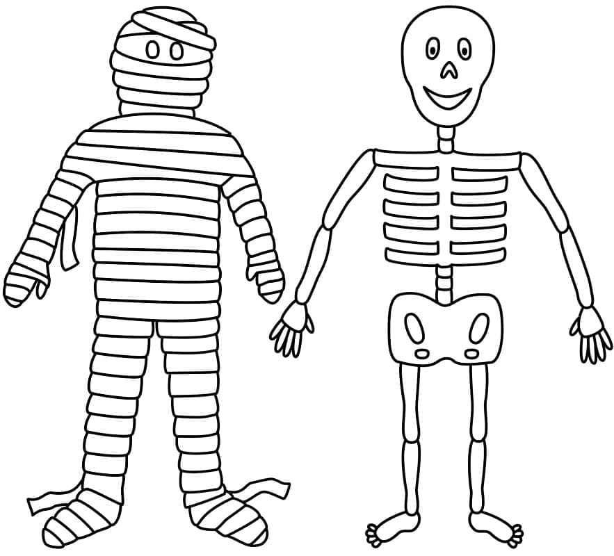 Mummy and Skeleton