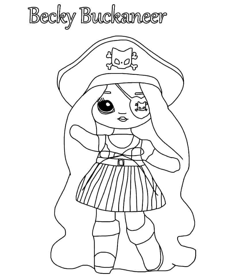 Na Na Na Surprise Becky Buckaneer coloring page