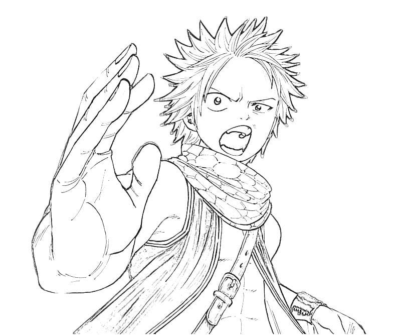 Natsu in Fairy Tail coloring page