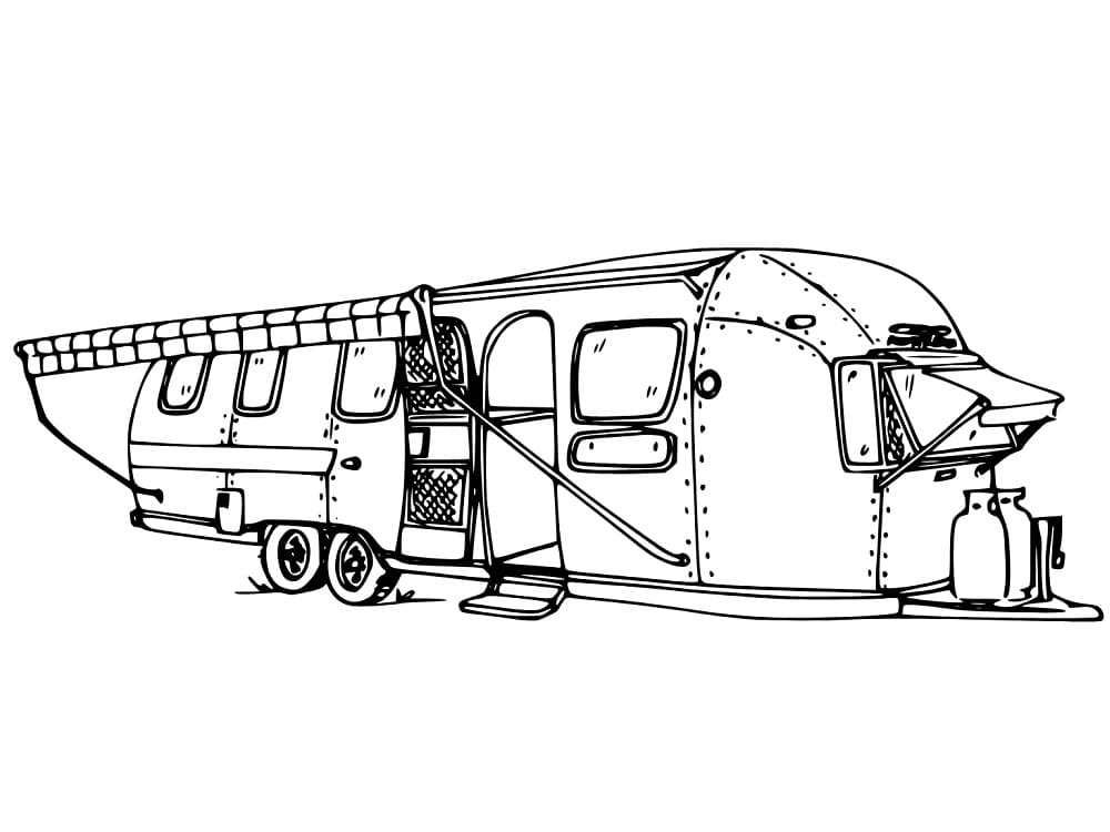 Nice Caravan coloring page - Download, Print or Color Online for Free