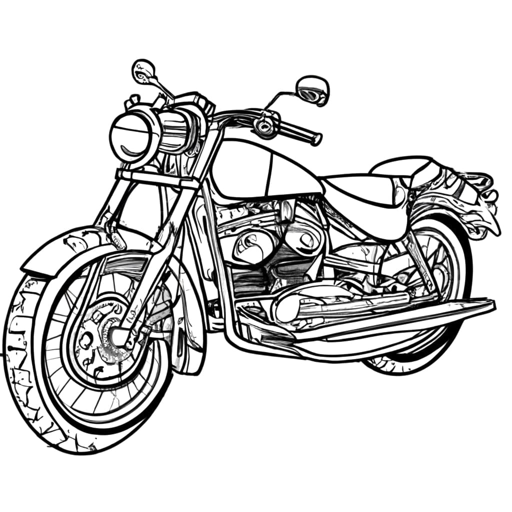 Nice Motorbike coloring page - Download, Print or Color Online for Free