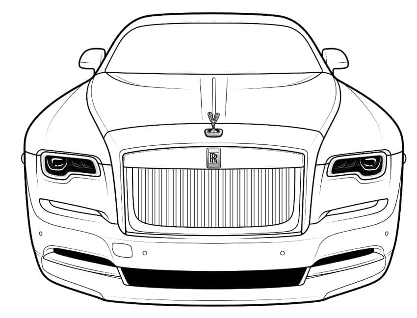 Nice Rolls Royce Car coloring page