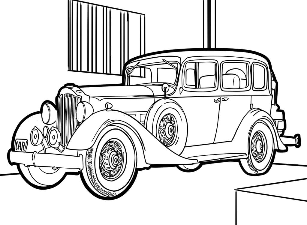 Old Rolls Royce coloring page