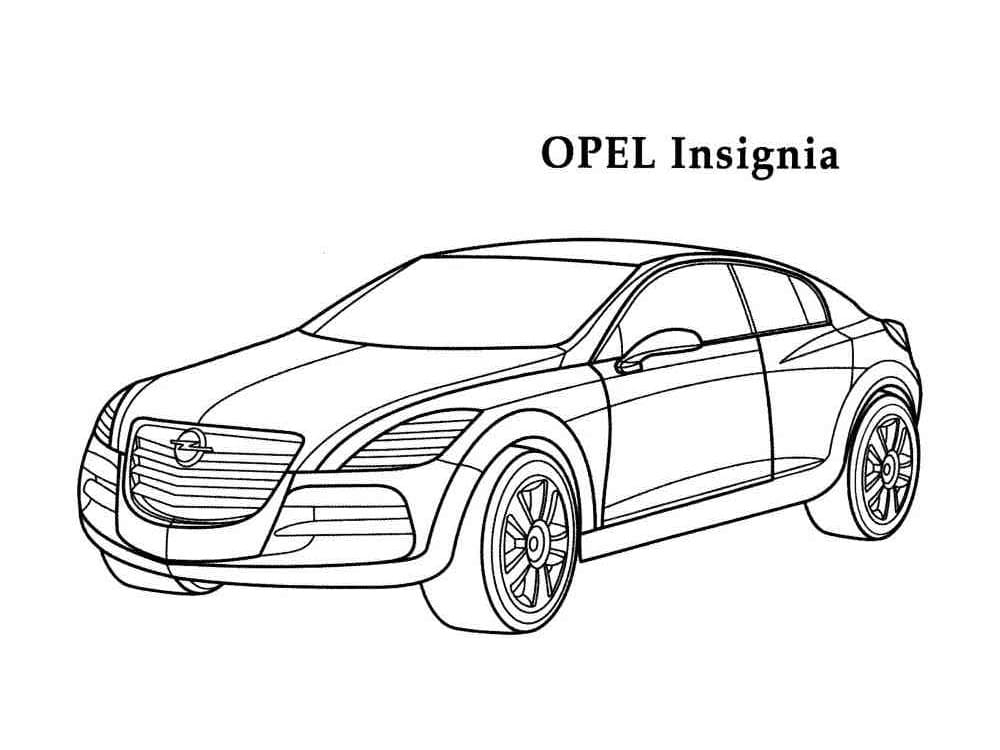 Opel Insignia coloring page