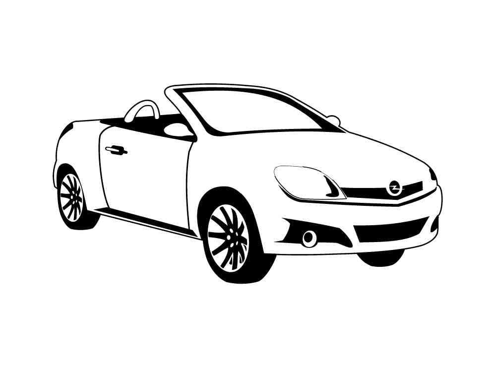 Opel Sport Car coloring page