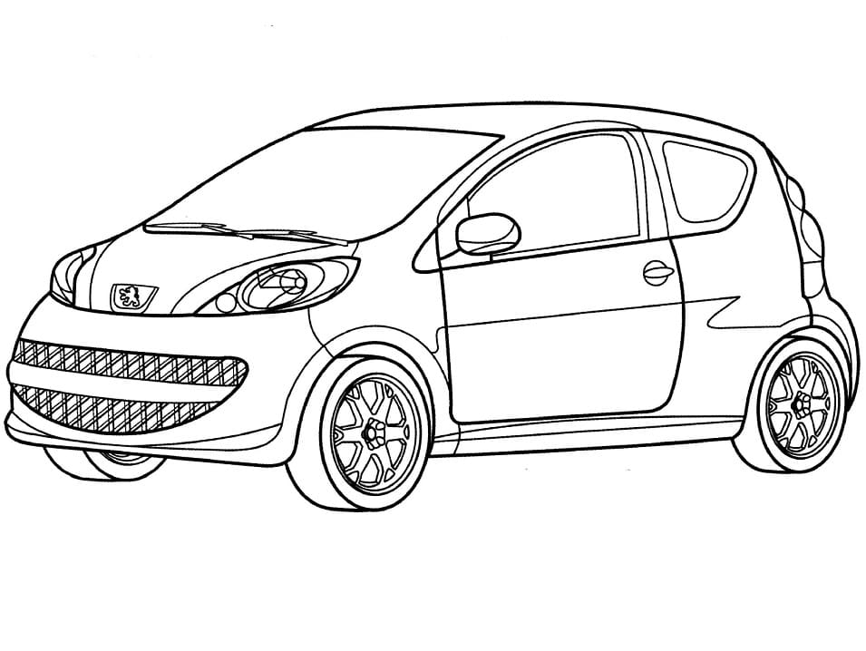 Peugeot 107 coloring page