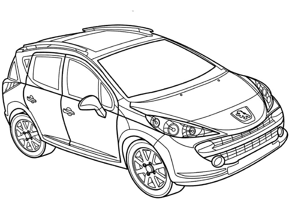 Peugeot 207 SW coloring page