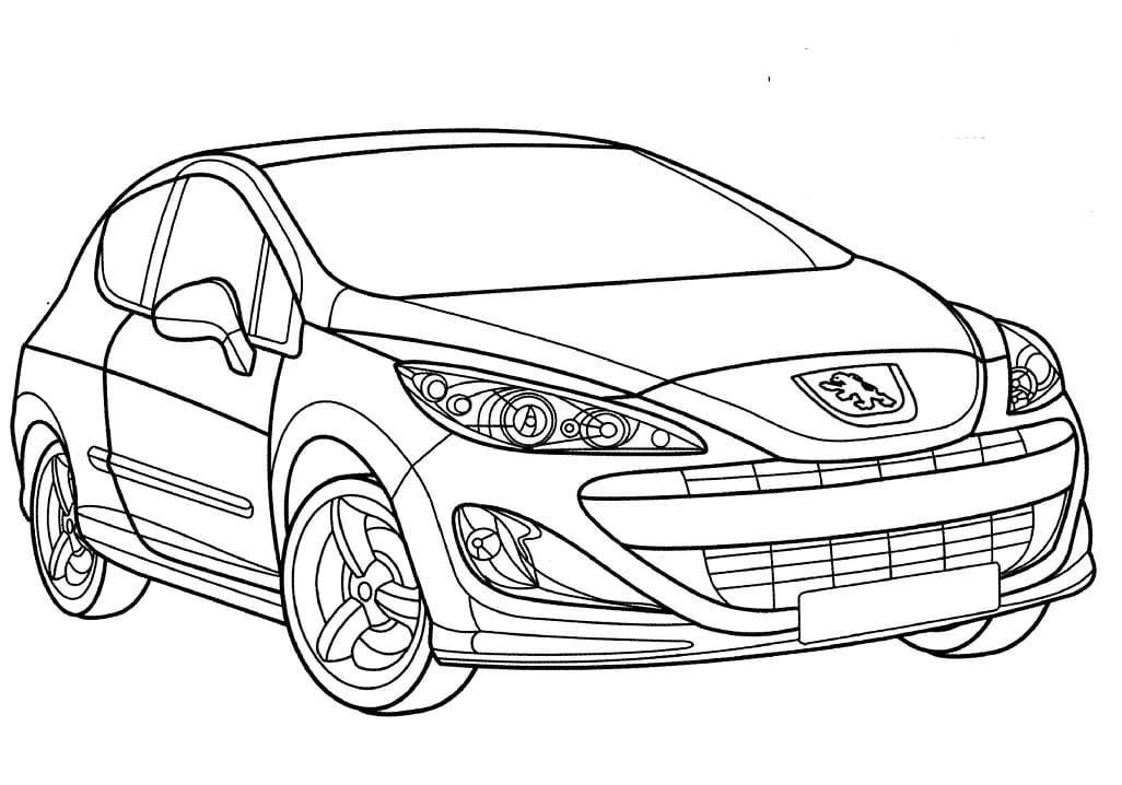 Peugeot 308 GT coloring page