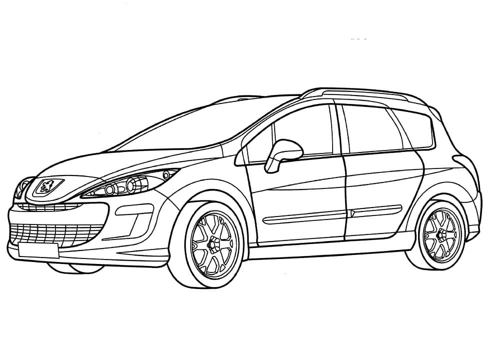 Peugeot 308 SW coloring page