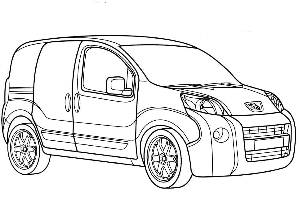 Peugeot Bipper coloring page