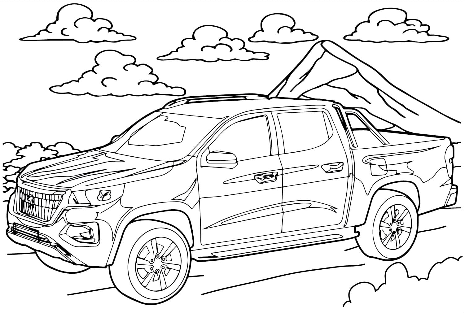 toyota pickup truck coloring pages