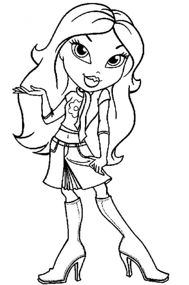 Pretty Bratz Jade coloring page - Download, Print or Color Online for Free