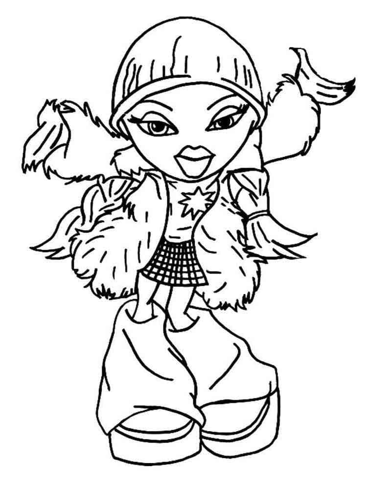 Pretty Girl Bratz coloring page - Download, Print or Color Online for Free