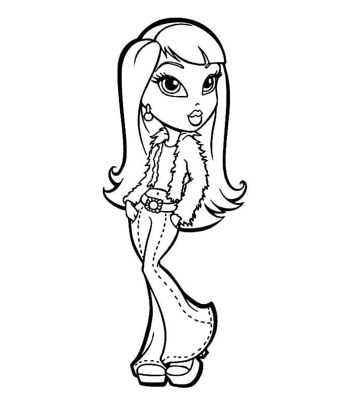 Pretty Jade Bratz coloring page