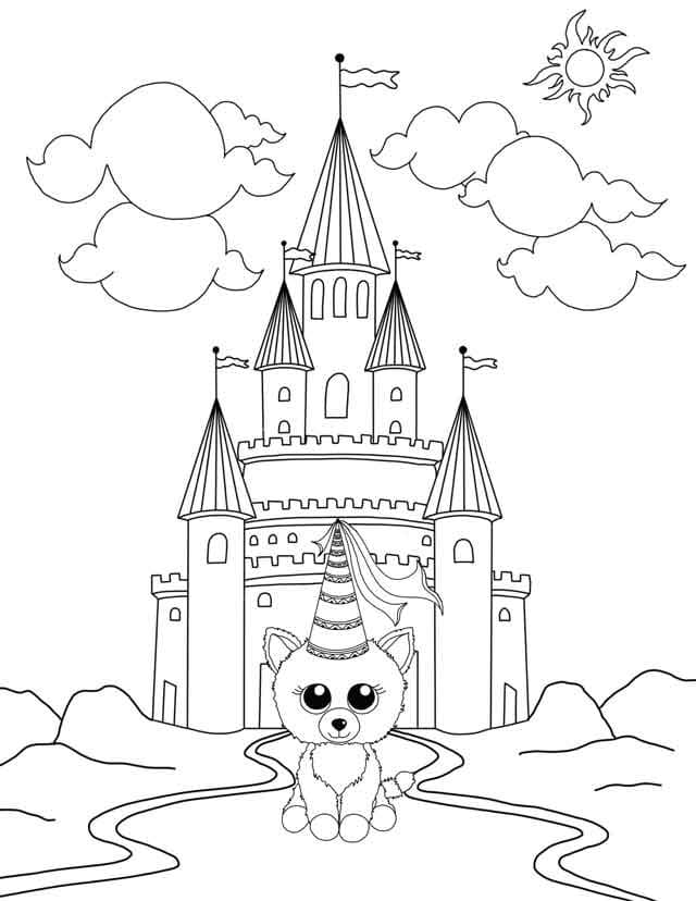 Princess Beanie Boo coloring page