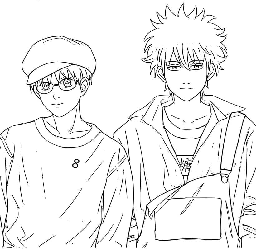 Print Gintama coloring page