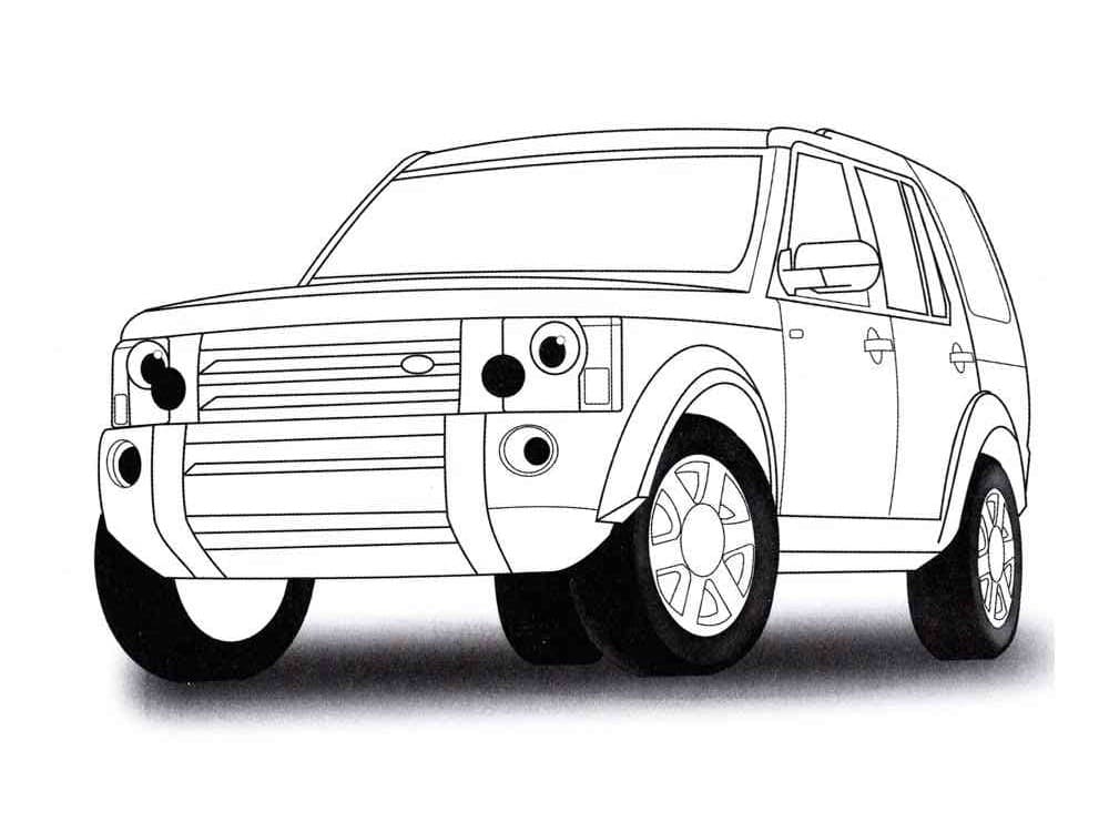 Print Land Rover coloring page