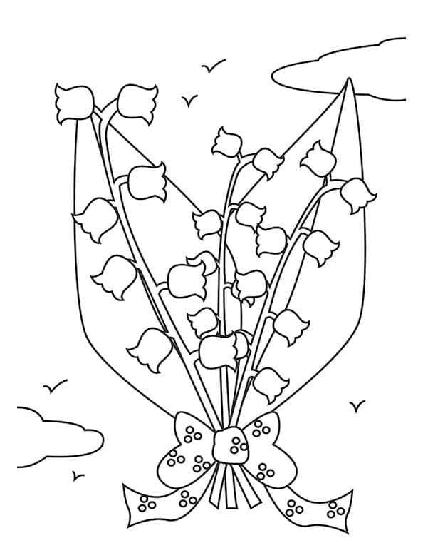 Print Lily of the Valley coloring page