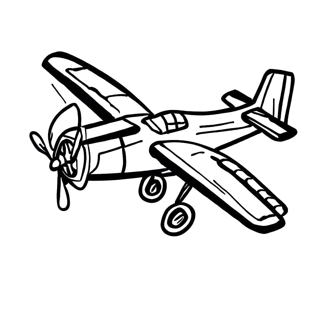 Print Propeller Plane coloring page