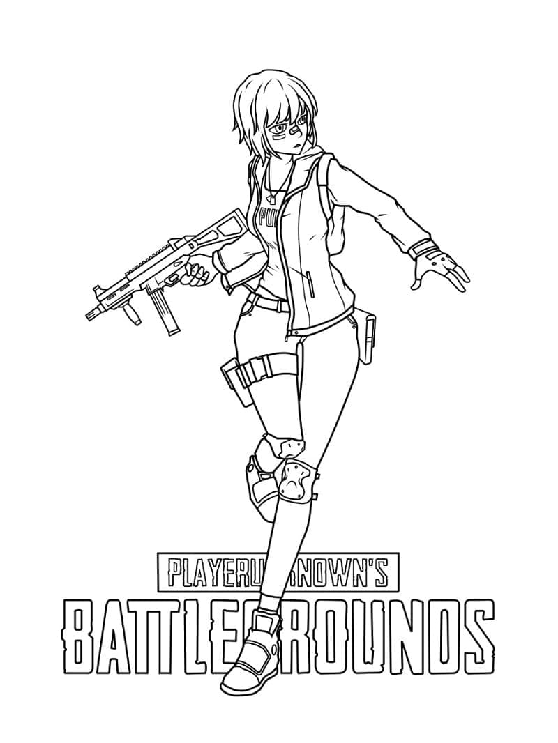 Print PUBG coloring page