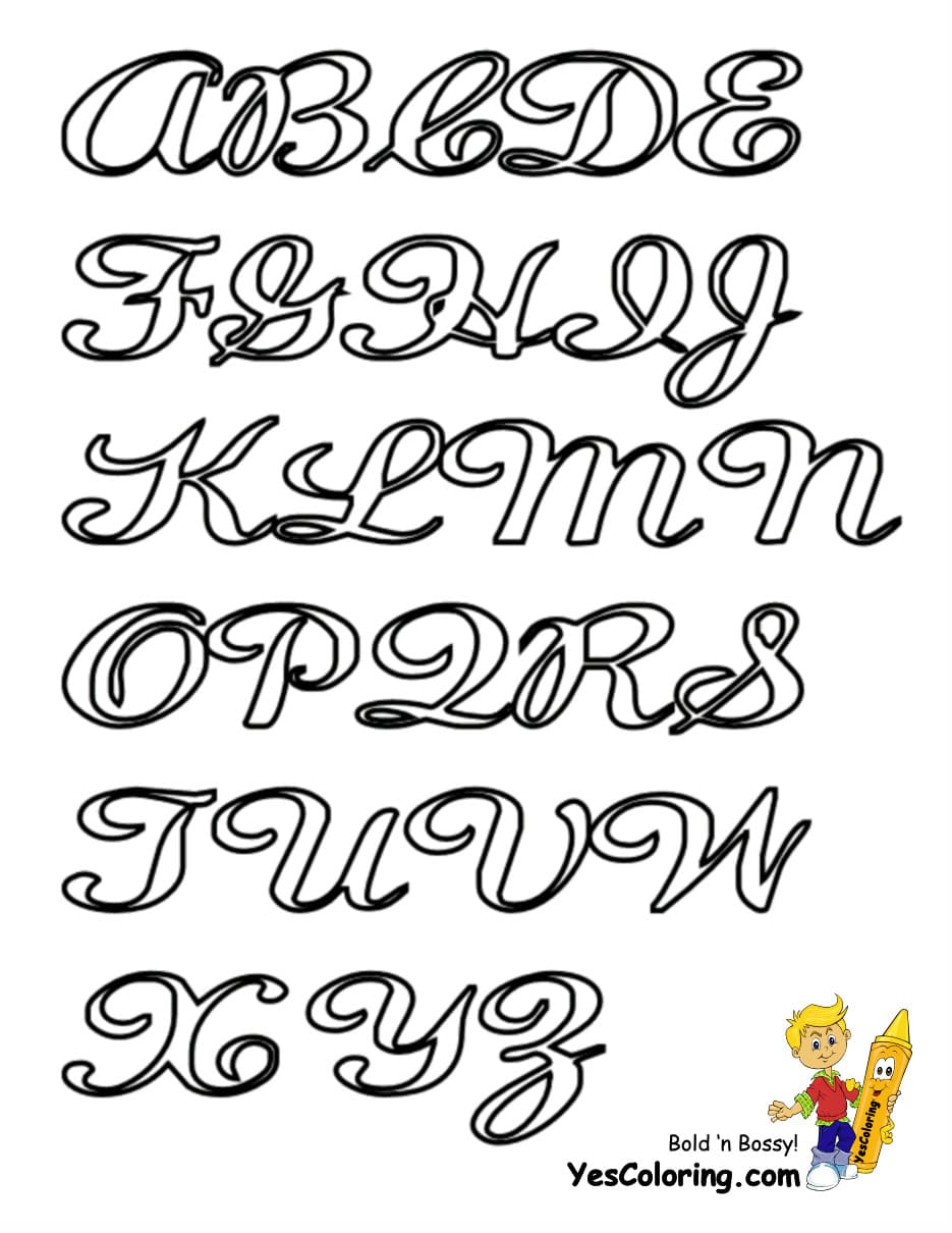 cursive alphabet letters printable